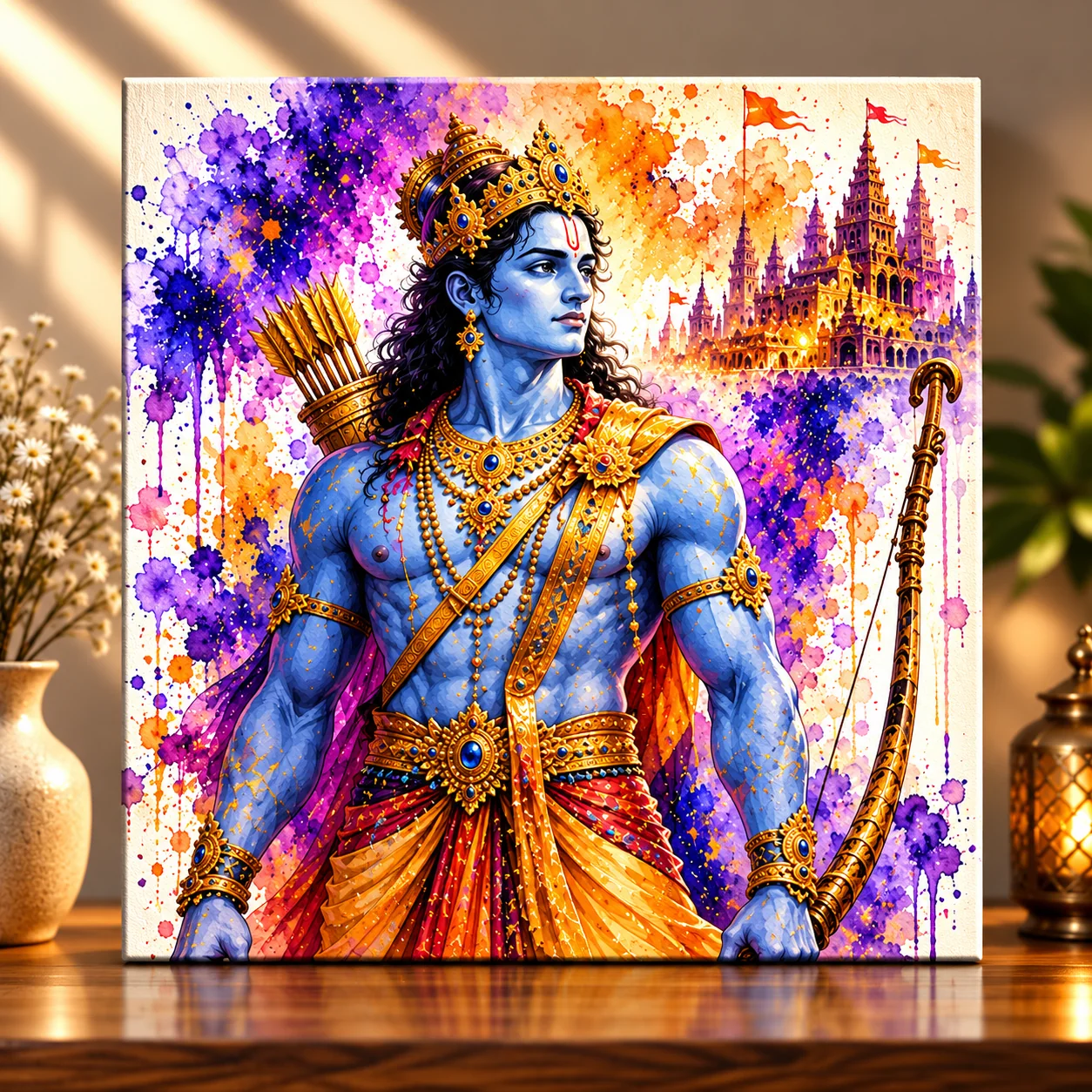 Radiant Valor – Shri Ram Spiritual Canvas Print