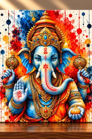 Eternal Prosperity – Lord Ganesha Spiritual Canvas Print