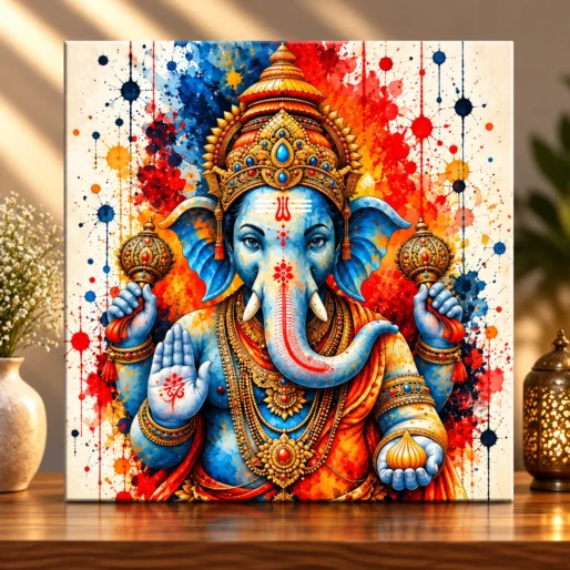 Eternal Prosperity – Lord Ganesha Spiritual Canvas Print