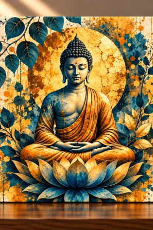 Tranquil Mind – Meditating Buddha Spiritual Canvas Print