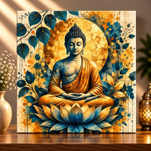 Tranquil Mind – Meditating Buddha Spiritual Canvas Print