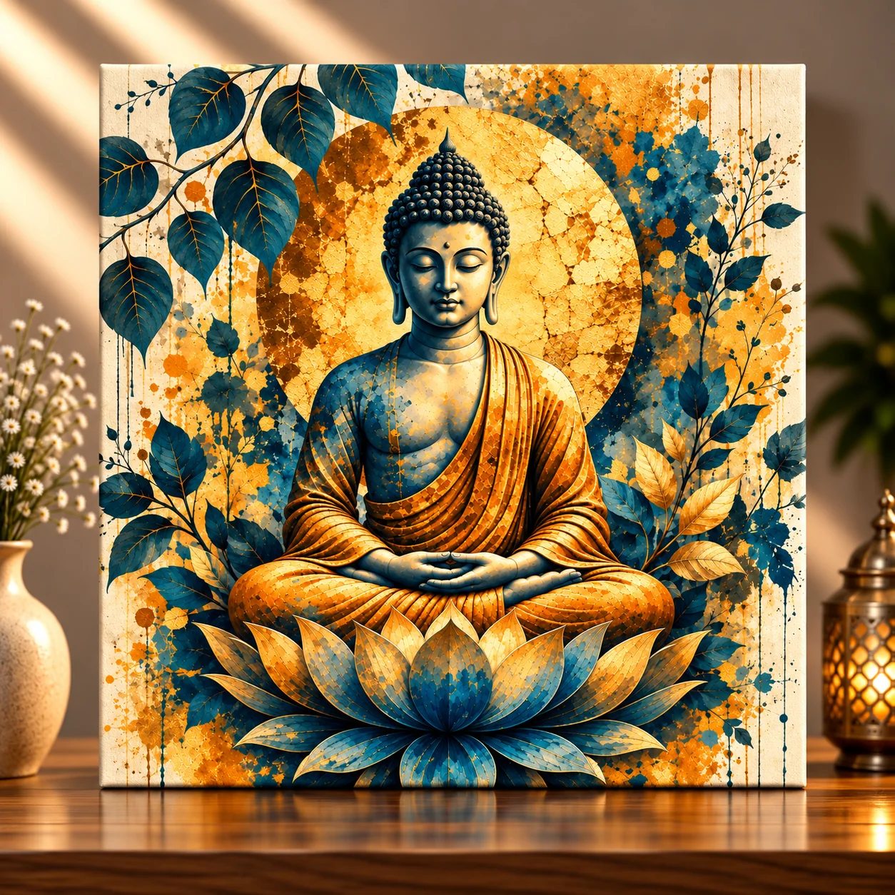 Tranquil Mind – Meditating Buddha Spiritual Canvas Print