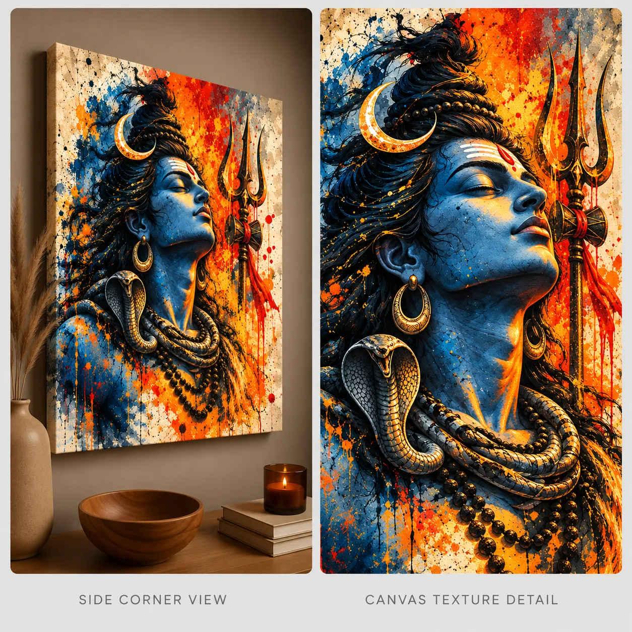 Eternal Transcendence – Mahadev Lord Shiva Spiritual Canvas Print - Image 4