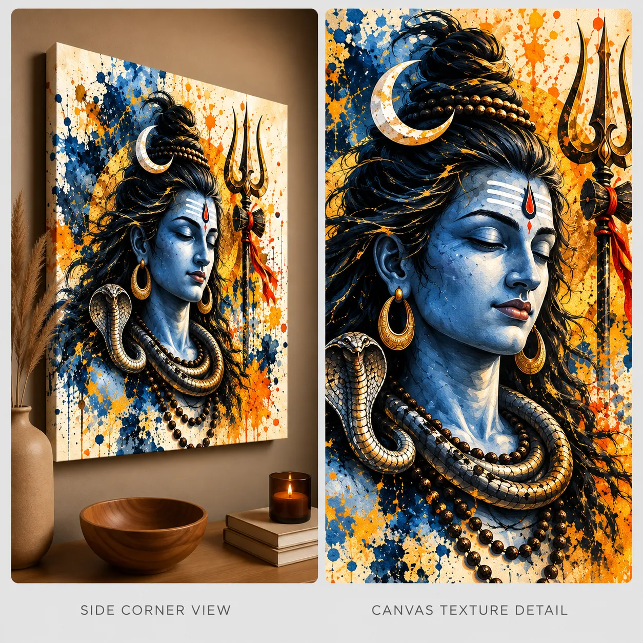 Divine Blessings – Lord Shiva Spiritual Art Print - Image 4
