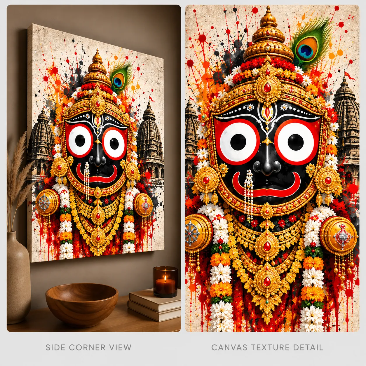 Eternal Devotion – Lord Jagannath Spiritual Canvas Print - Image 4